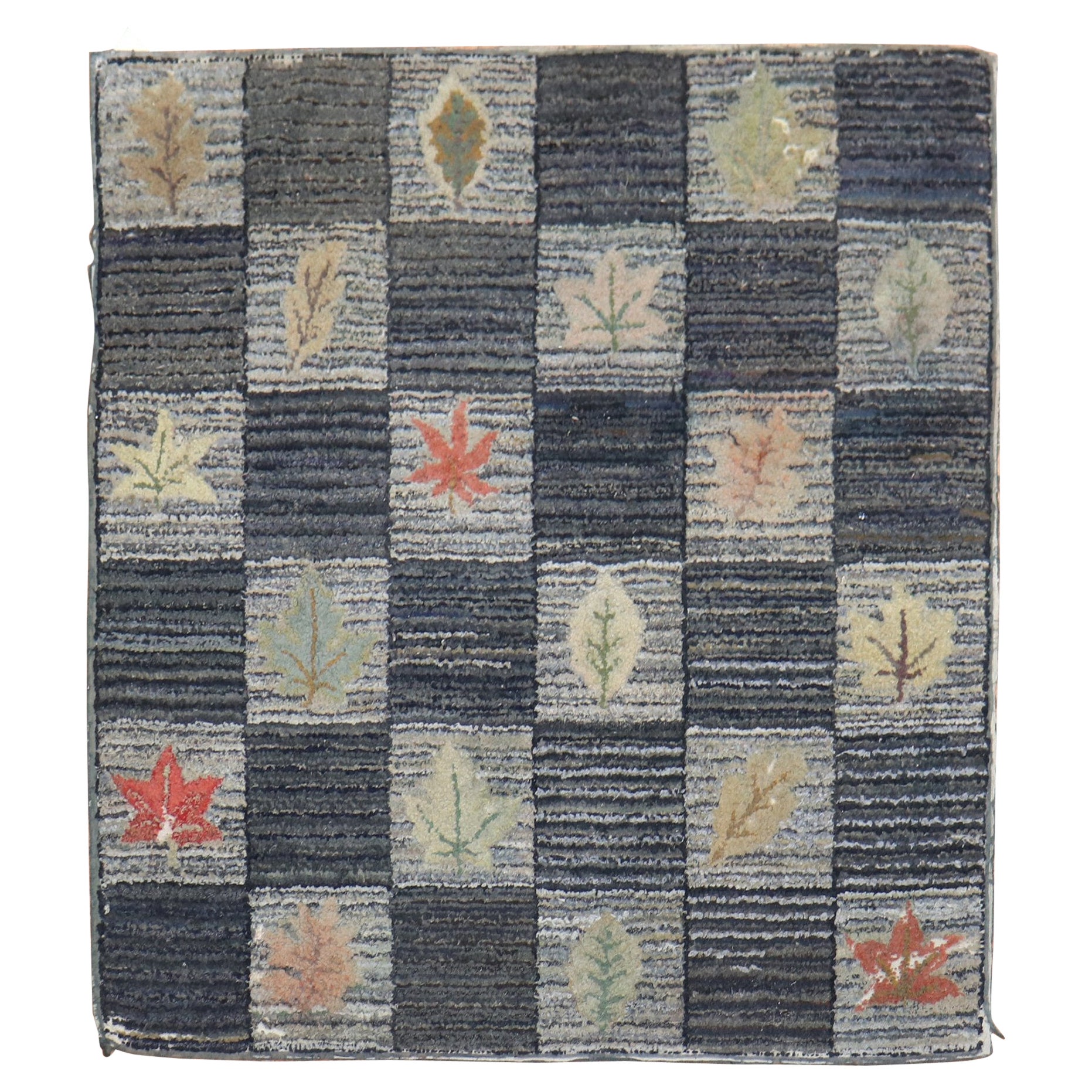 Tapis à capuche crocheté américain à motif de feuilles florales