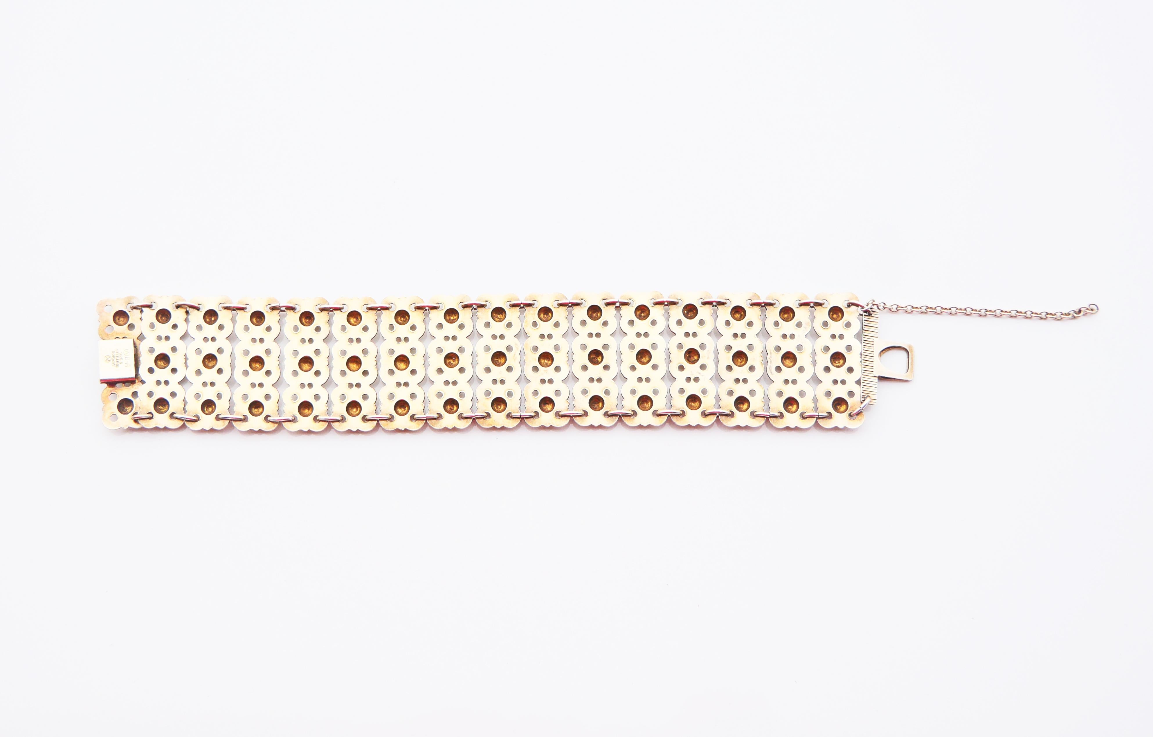 Floral Link 1950's Armband W.Winnaess D.Andersen Sterling Silber/ 19cm/ 47gr im Angebot 8