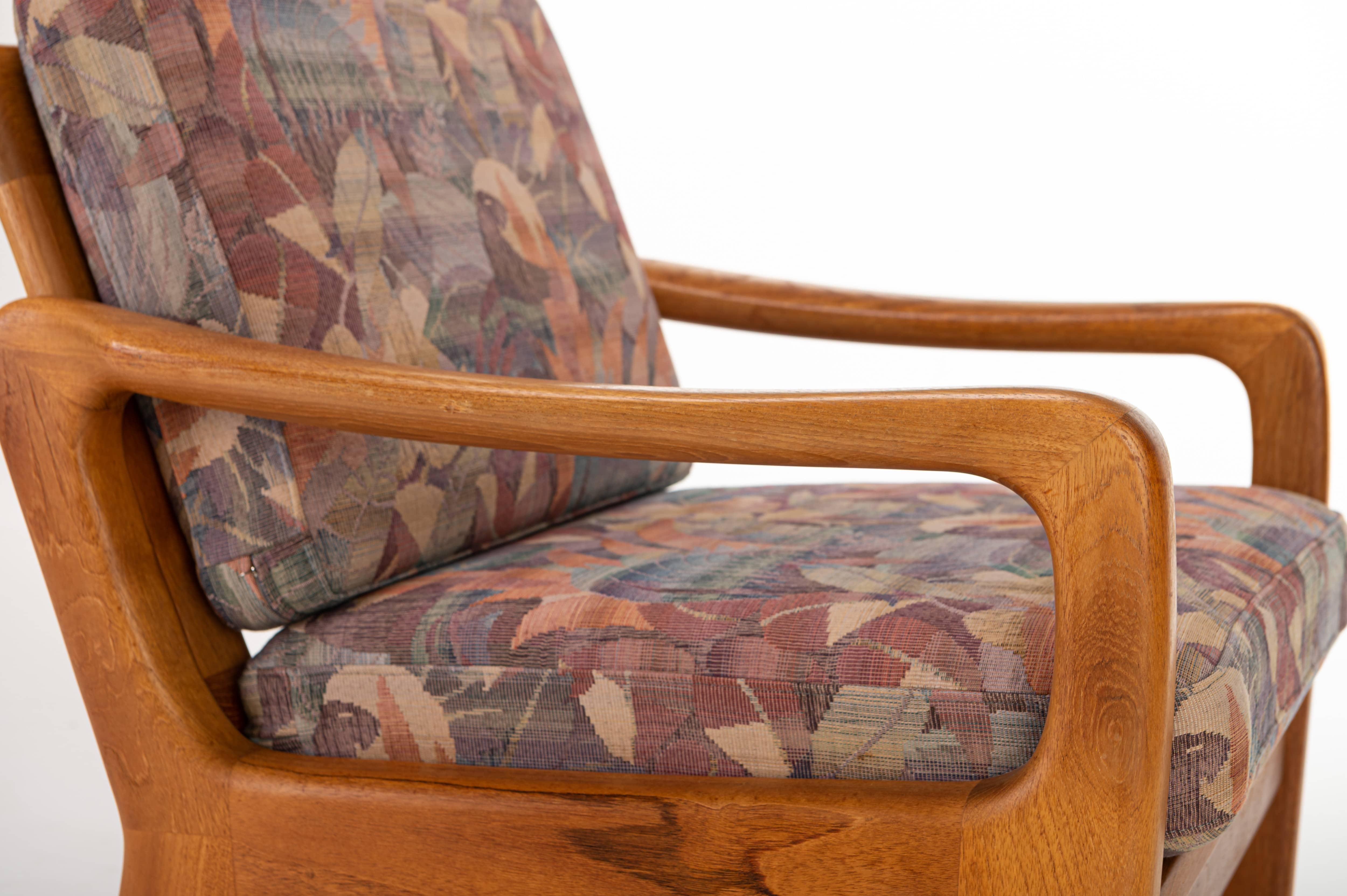 Floral Lounge Chairs by Juul Kristensen for JK Denmark, 1960s, Set of 2 5