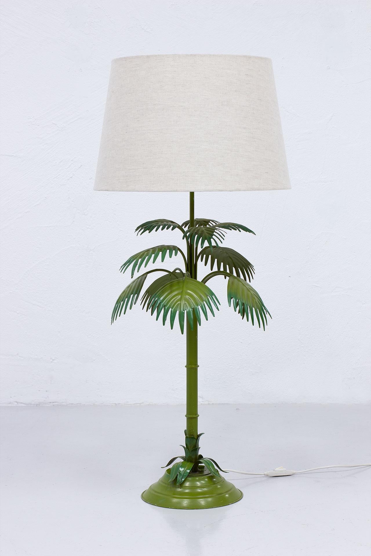 Floral Metal Table Lamp by Nordiska Kompaniet, NK For Sale 2