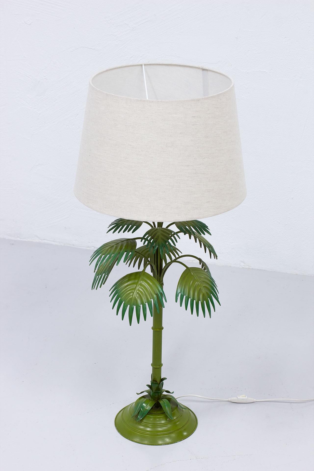Floral Metal Table Lamp by Nordiska Kompaniet, NK For Sale 3