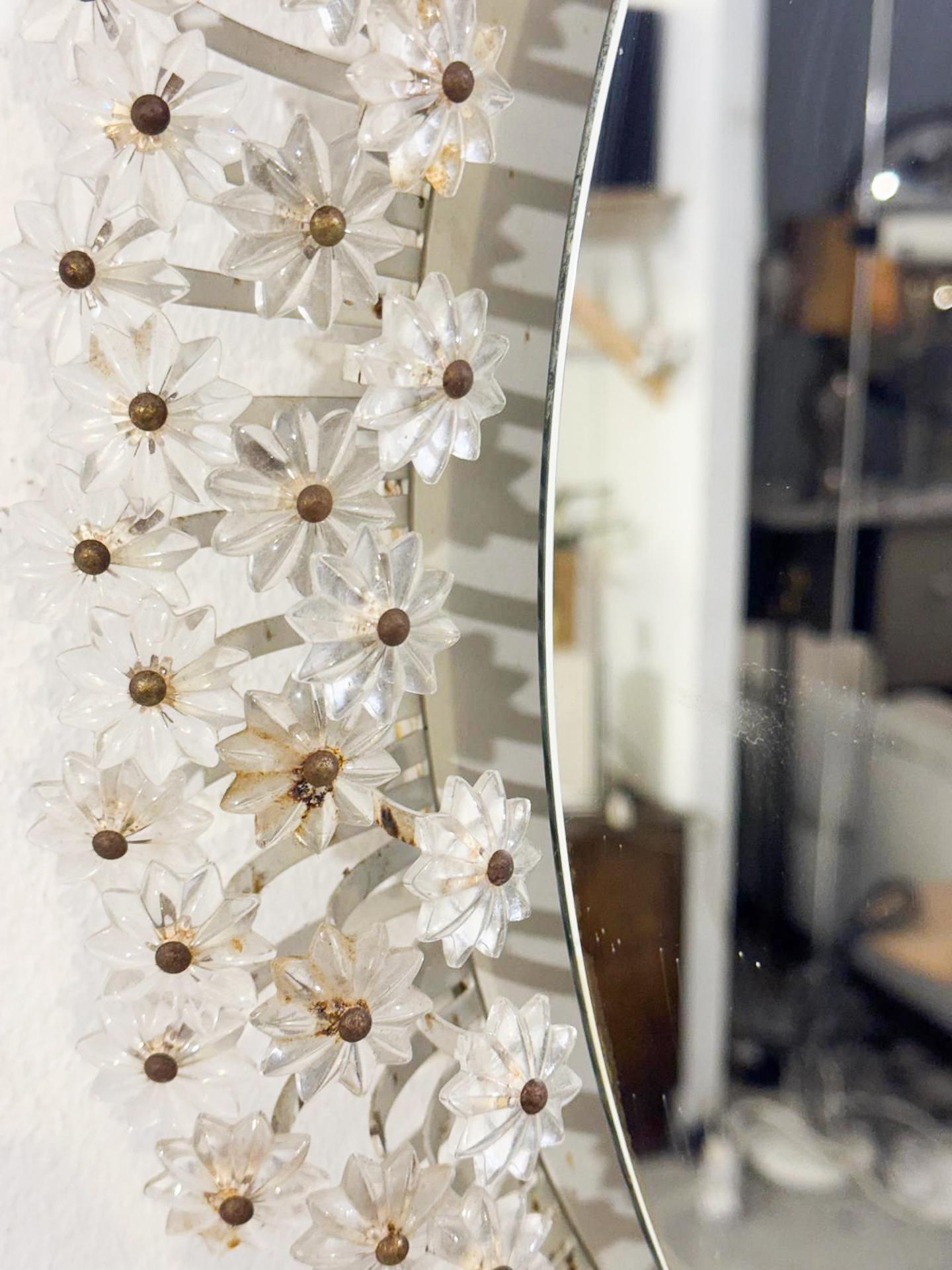 Mid-20th Century Floral mirror by Emil Stejnar for Ruper Nikoll, 1950, Austria For Sale