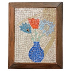 Floral Mosaic Tile Wall Hanging / Plaque