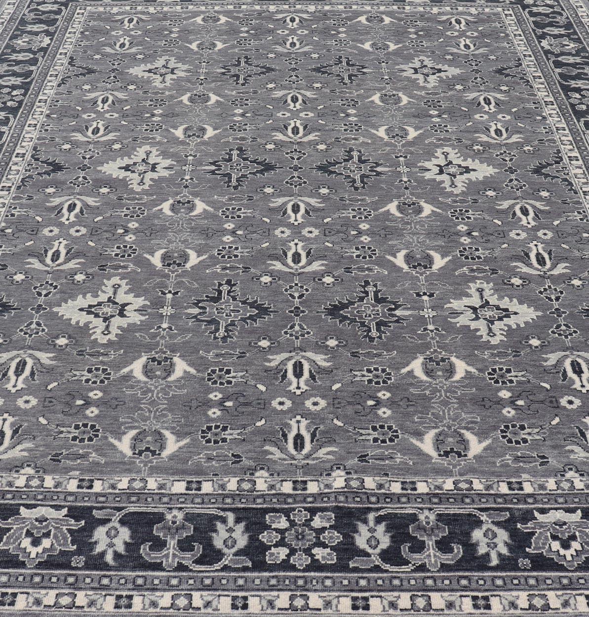 Tapis à motifs floraux Khotan de Keivan Woven Arts en laine en vente 6