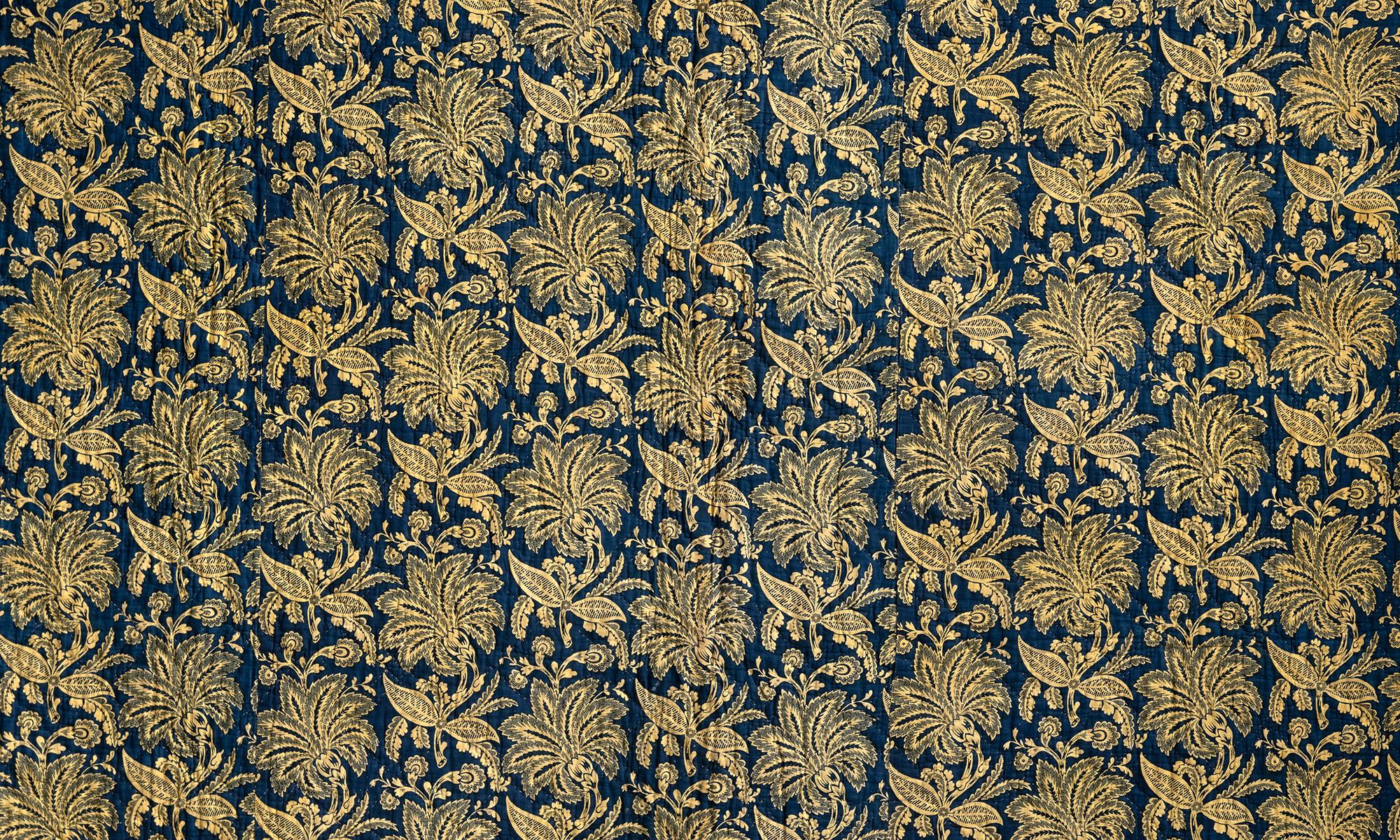 French Floral Quilt, France, 1810