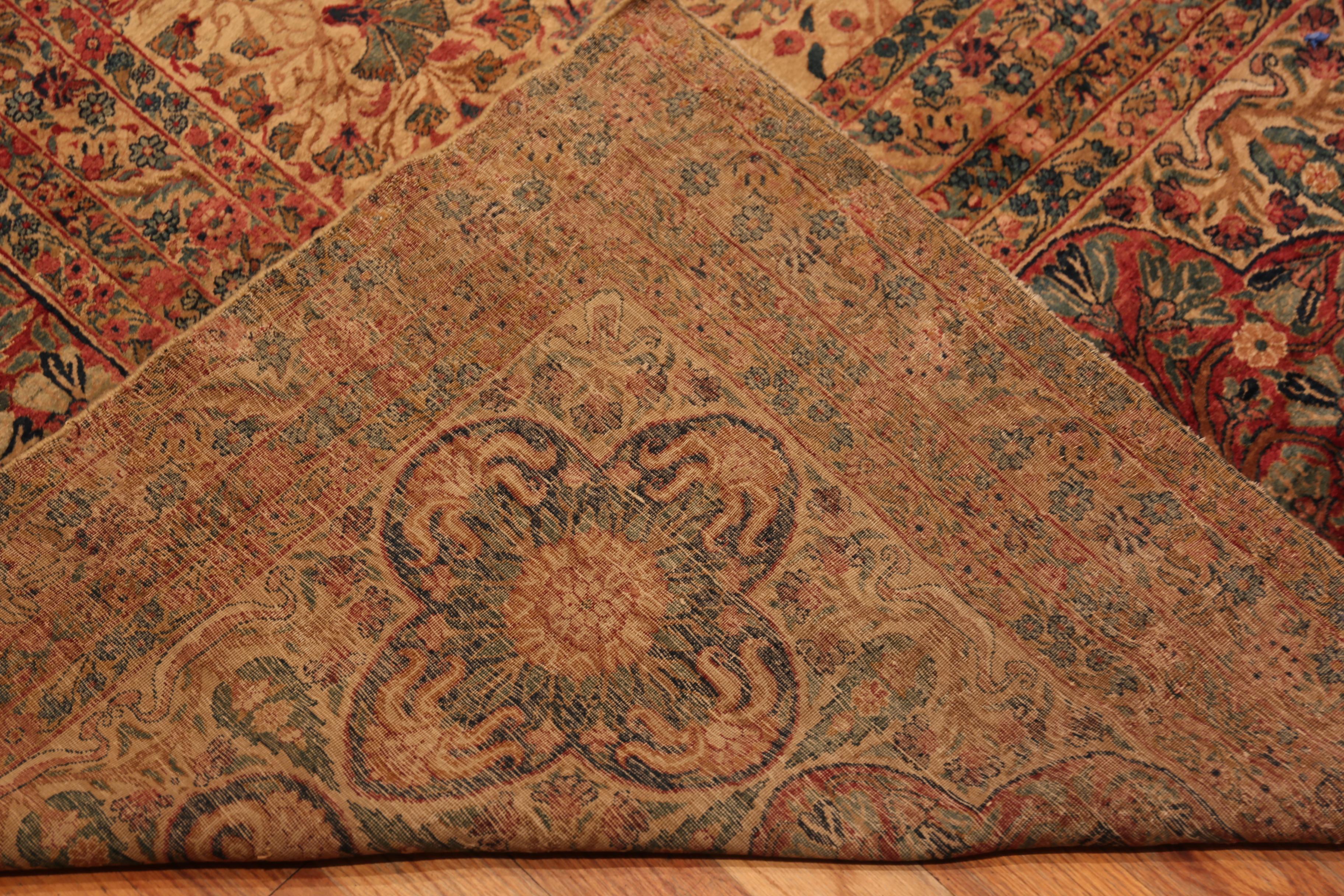 Floral Nazmiyal Collection Antique Persian Kerman Rug 17 ft 5 in x 18 ft For Sale 2