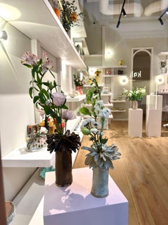 Floral Vase in Bronze Stoneware no 5 by Hania Jneid