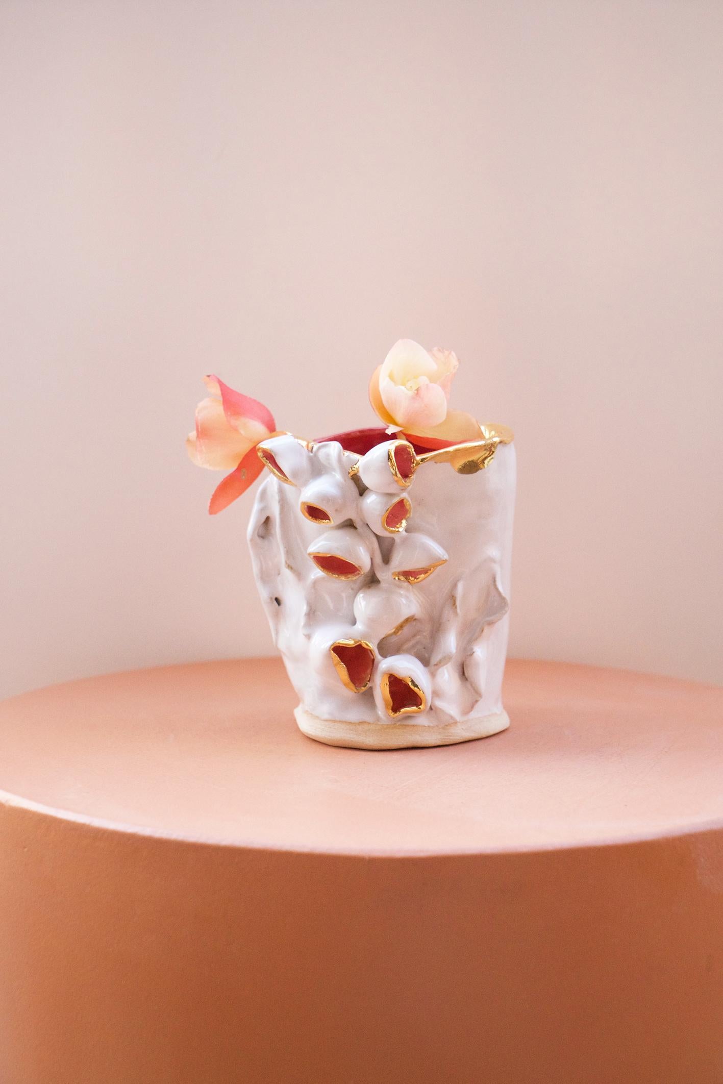 Peint à la main Floral n° 8 de l'artiste-designeuse Hania Jneid en vente