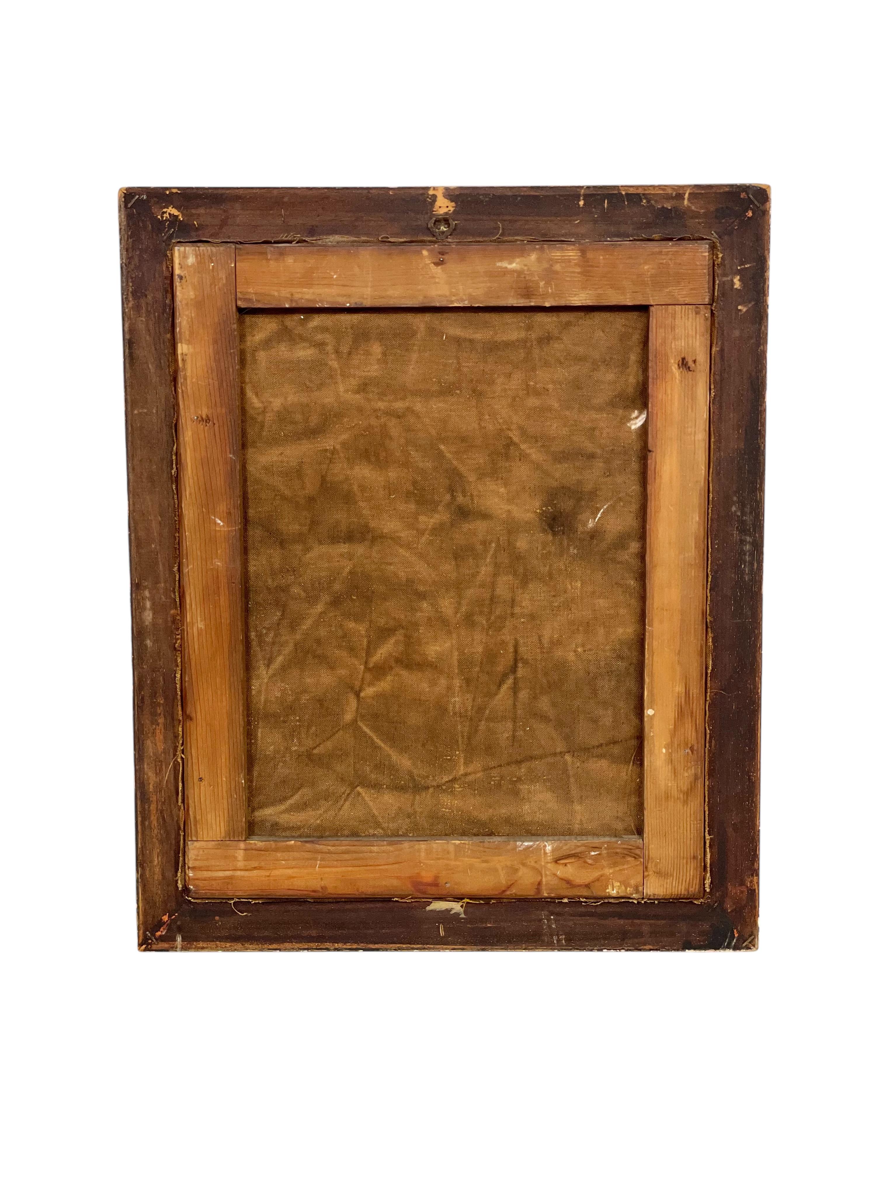 Floral Oil Painting Signed B. Girodelle, 19th Century For Sale 2