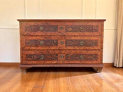 Floral Painted Alpine Chest of Drawers 1810 ca