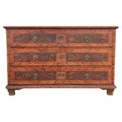 Floral Painted Alpine Chest of Drawers 1810 ca