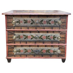 Floral Painted Chest of Drawers, Europe 1805