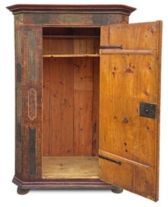 Floral Painted Cupboard, European Alps 1800