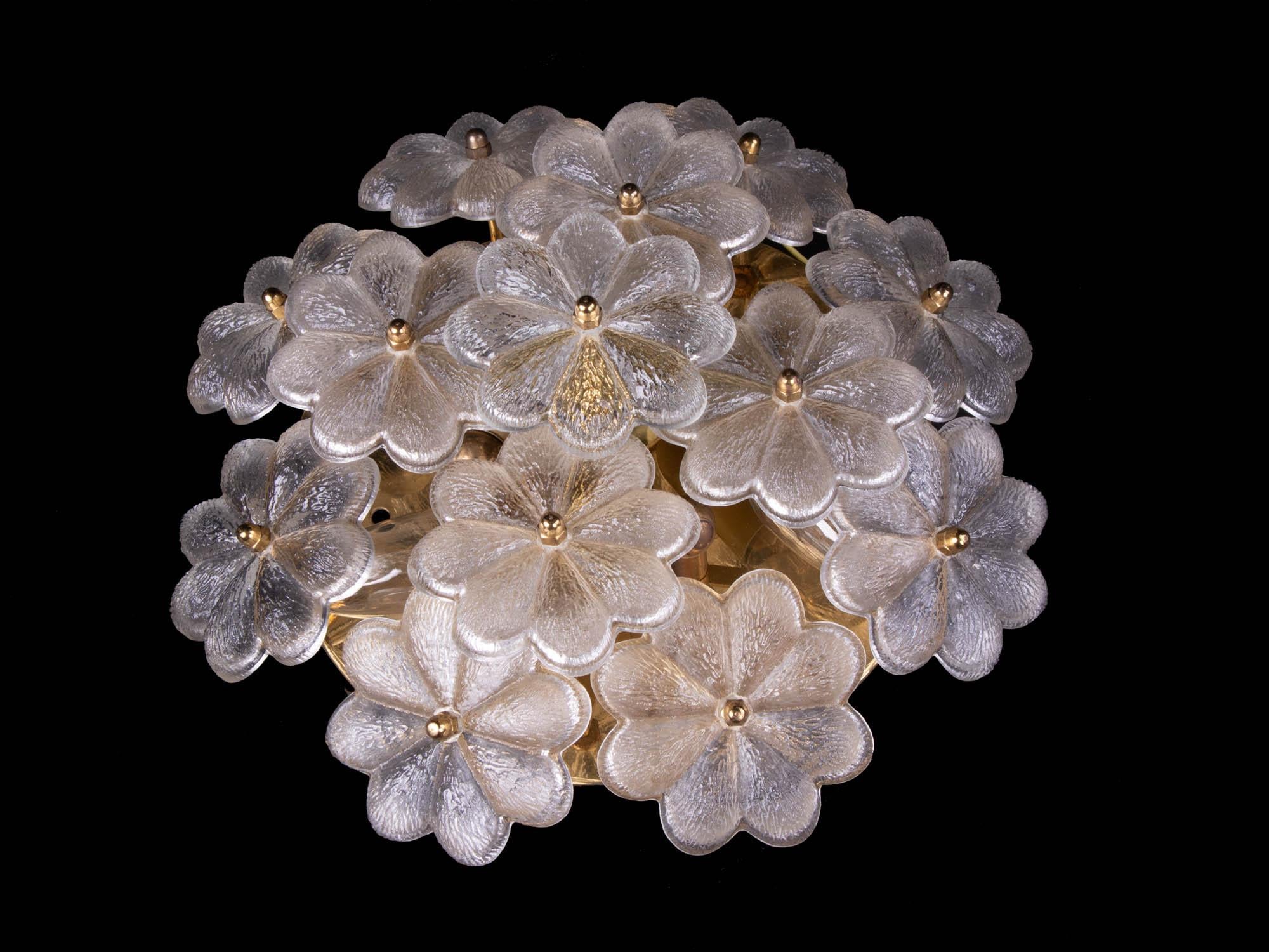 Floral Palwa Flush Mount Lamp by Ernst Palme (Deutsch)