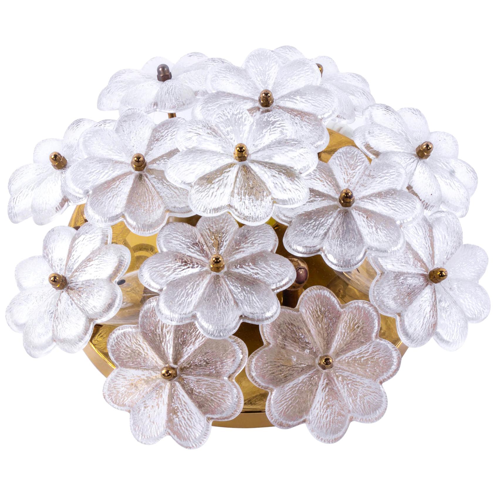 Floral Palwa Flush Mount Lamp by Ernst Palme