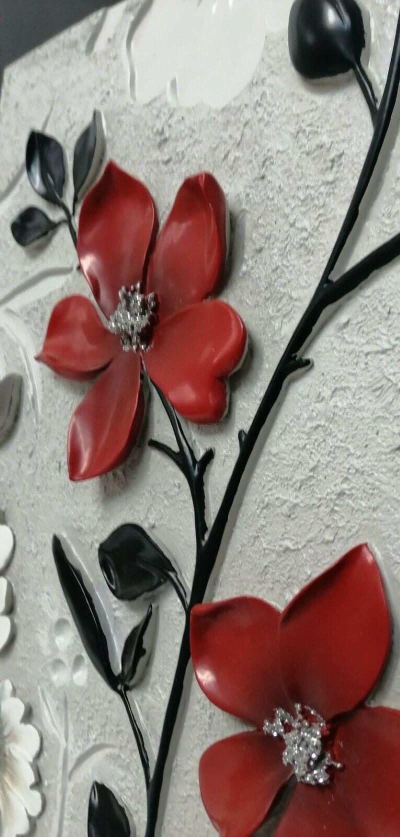 Italian Floral Panel Sculpture Made by Marta Marzotto, 1980s For Sale
