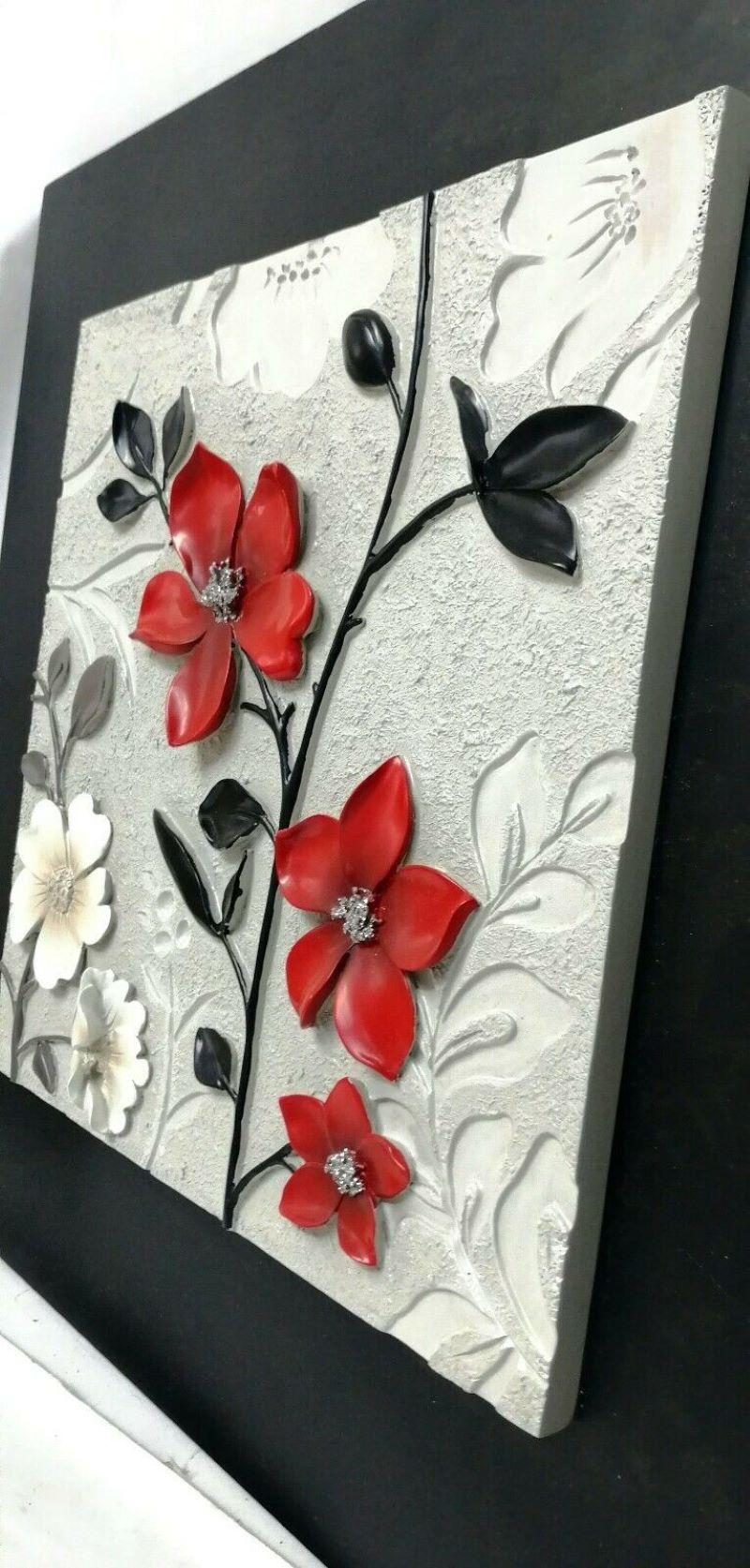 Floral Panel Sculpture Made by Marta Marzotto, 1980s In Good Condition For Sale In taranto, IT