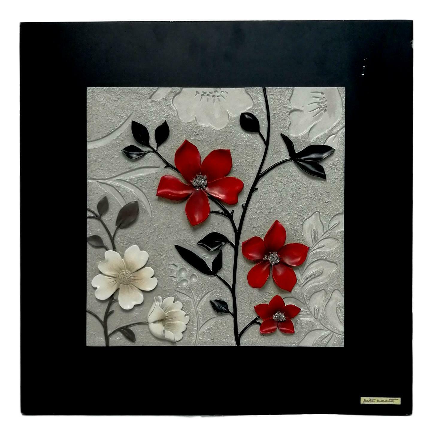 Floral Panel Sculpture Made by Marta Marzotto, 1980s For Sale 1