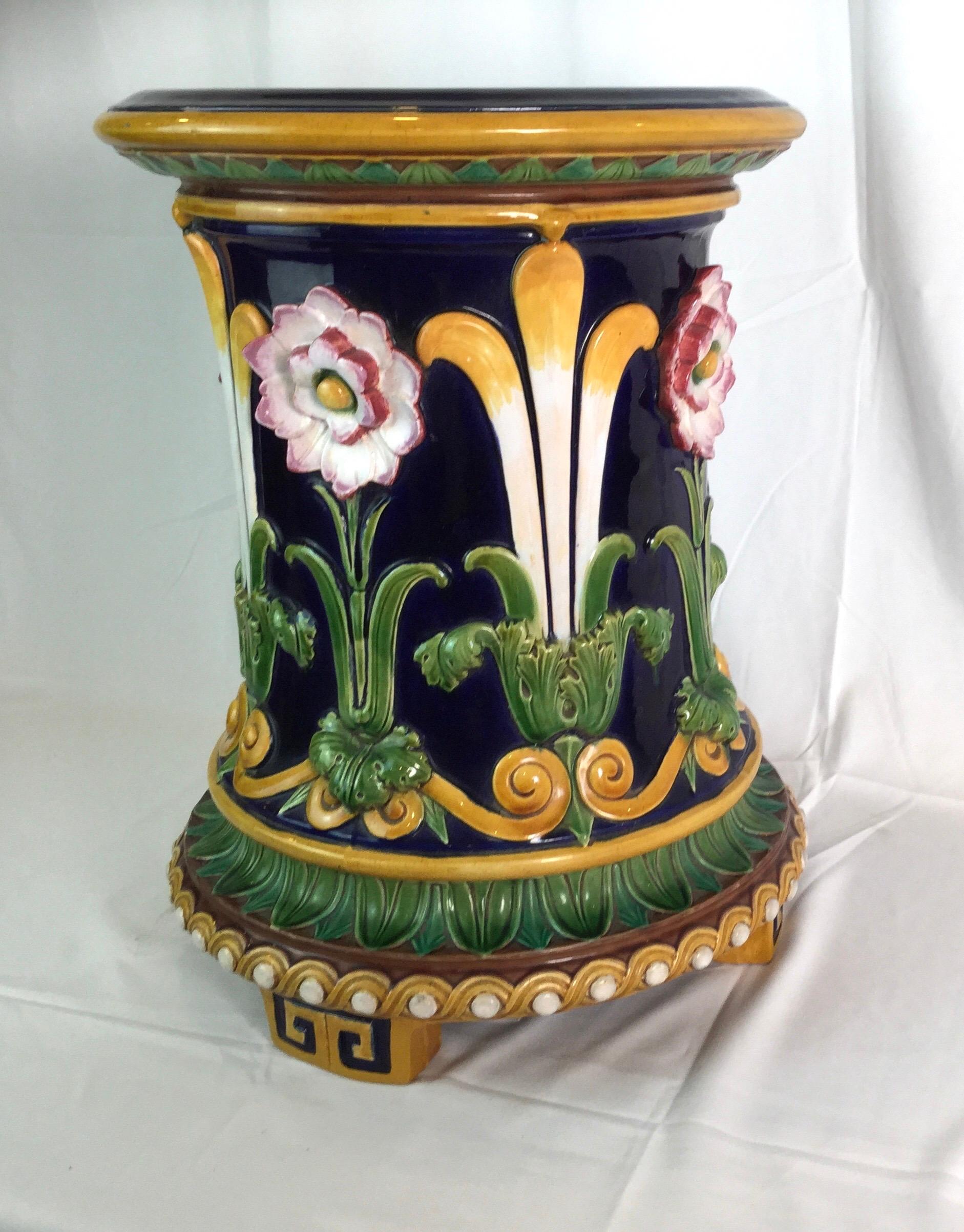 Minton Garten Sitz mit Blumenmuster (19. Jahrhundert)