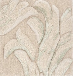 Floral Modern Classics French Rug, Aubusson Heraldy Antique White, in Stock