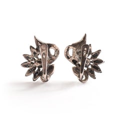 Floral Pearl Silver Gold Earrings