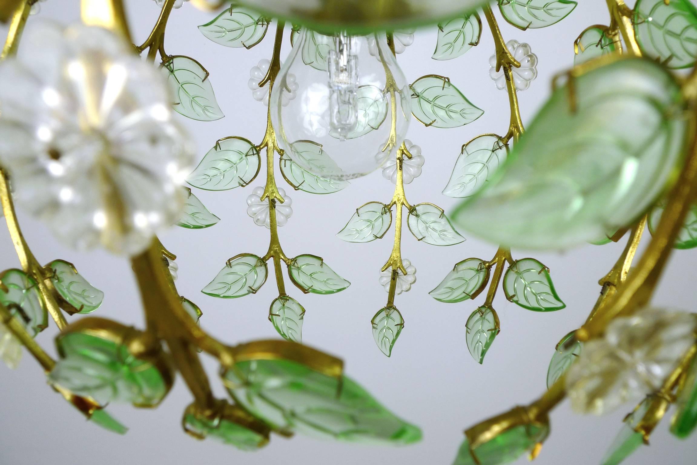 Floral Pendant Lamp from Palme & Walter KG, Germany, 1960s 4