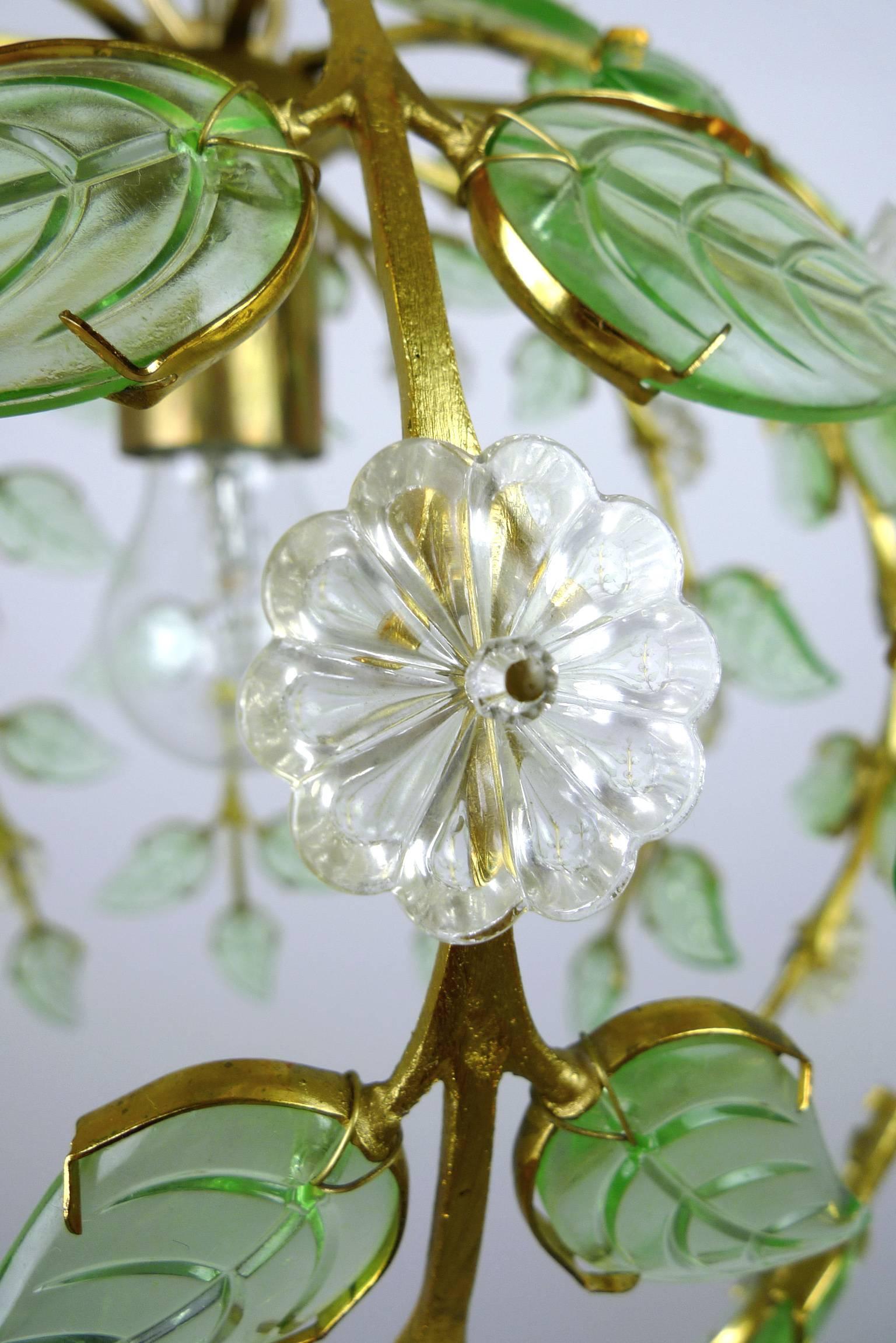 Floral Pendant Lamp from Palme & Walter KG, Germany, 1960s 7