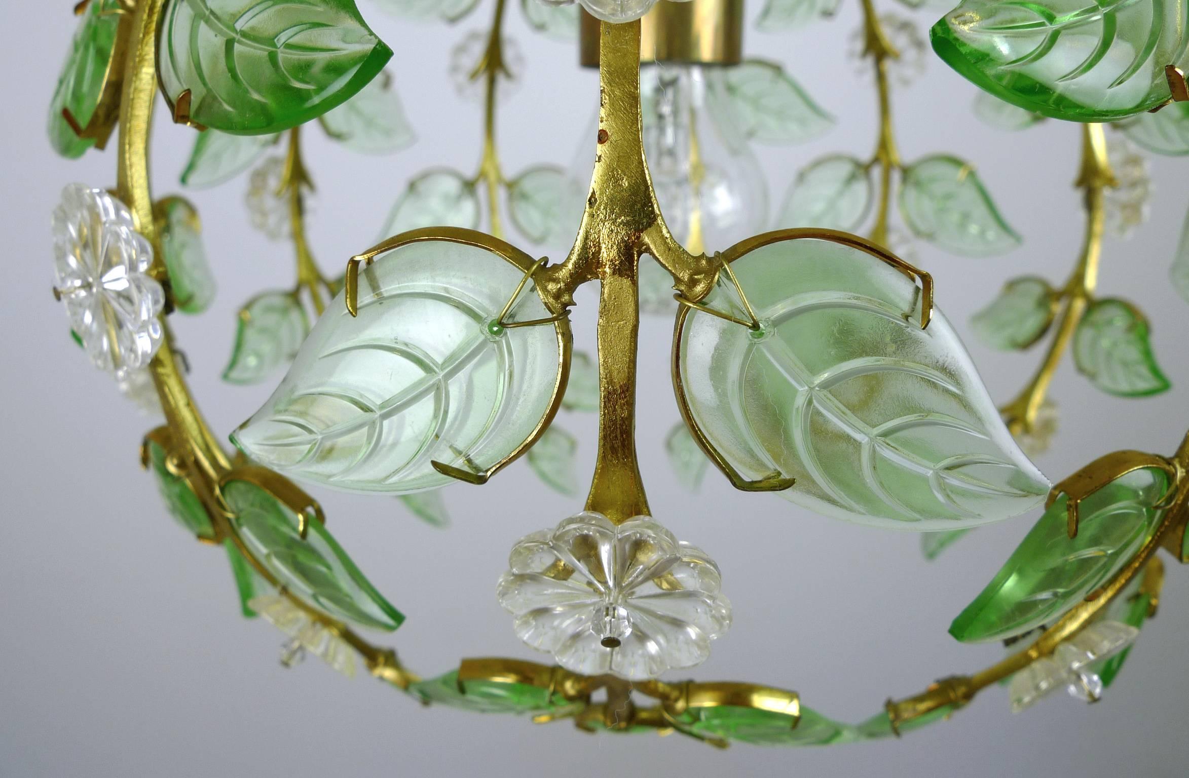 Floral Pendant Lamp from Palme & Walter KG, Germany, 1960s 9