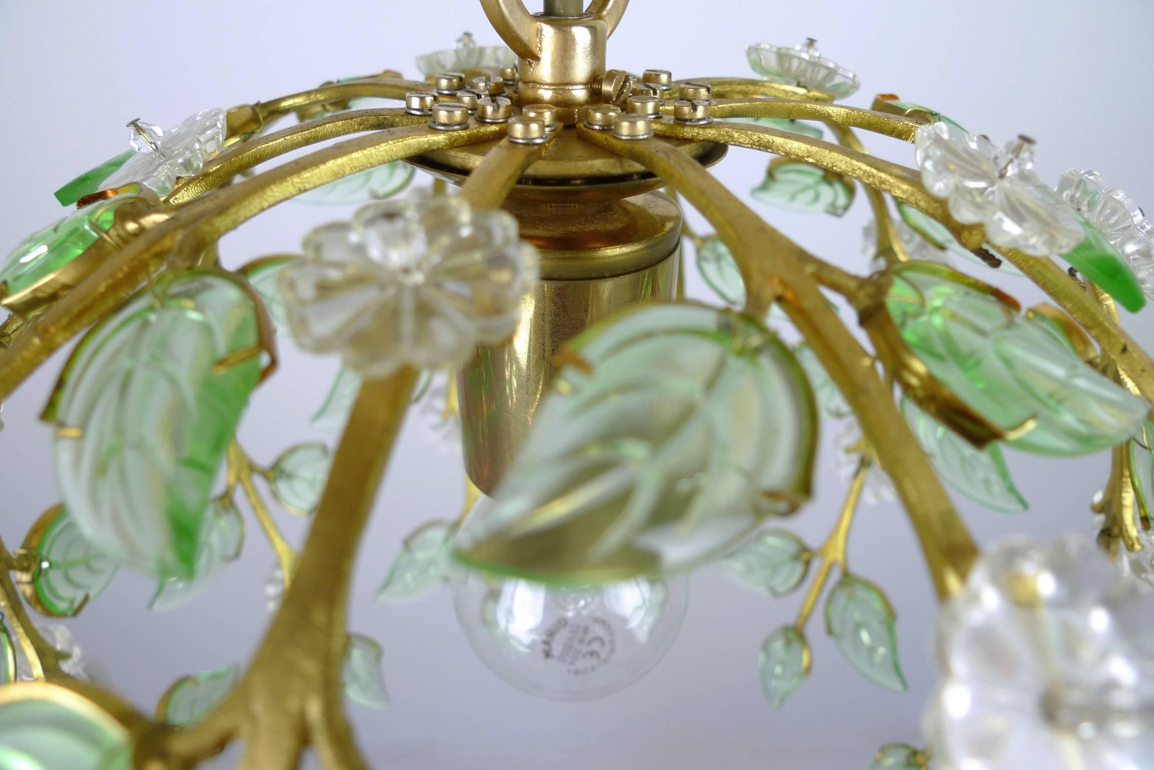 Floral Pendant Lamp from Palme & Walter KG, Germany, 1960s 11