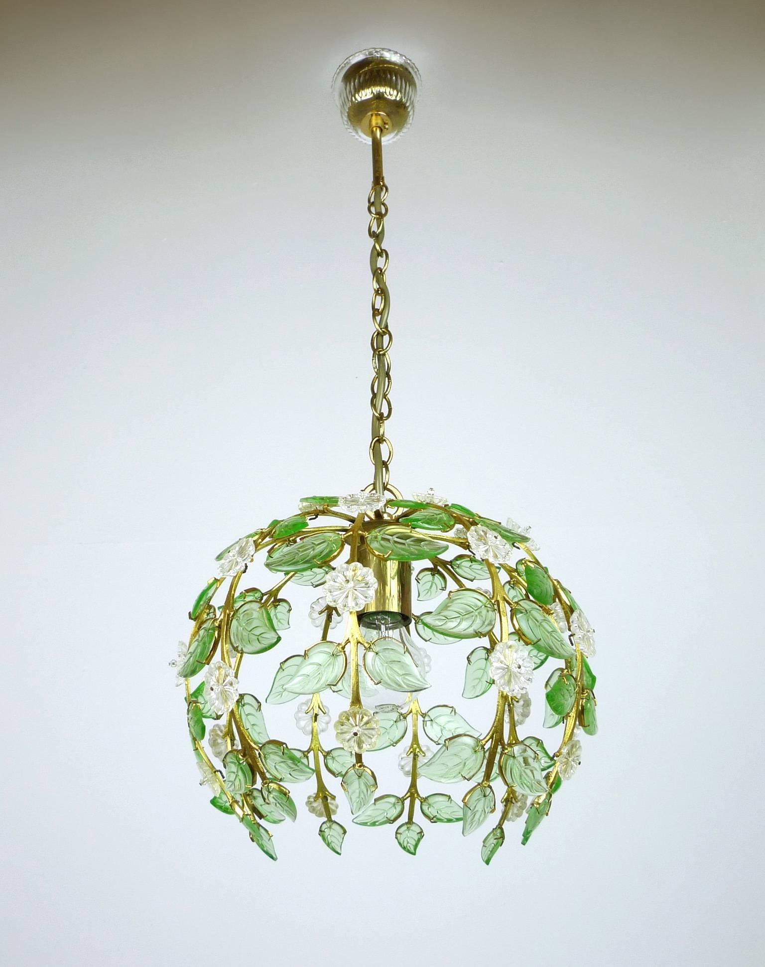 Jugendstil Floral Pendant Lamp from Palme & Walter KG, Germany, 1960s