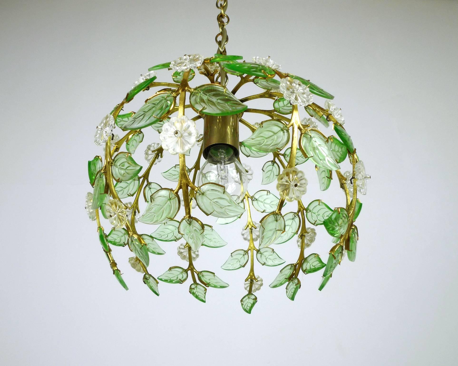 Floral Pendant Lamp from Palme & Walter KG, Germany, 1960s 3