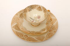 Floral Porcelain Breakfast Set, Bavaria, Germany, Mid-Century Modern, 1950s