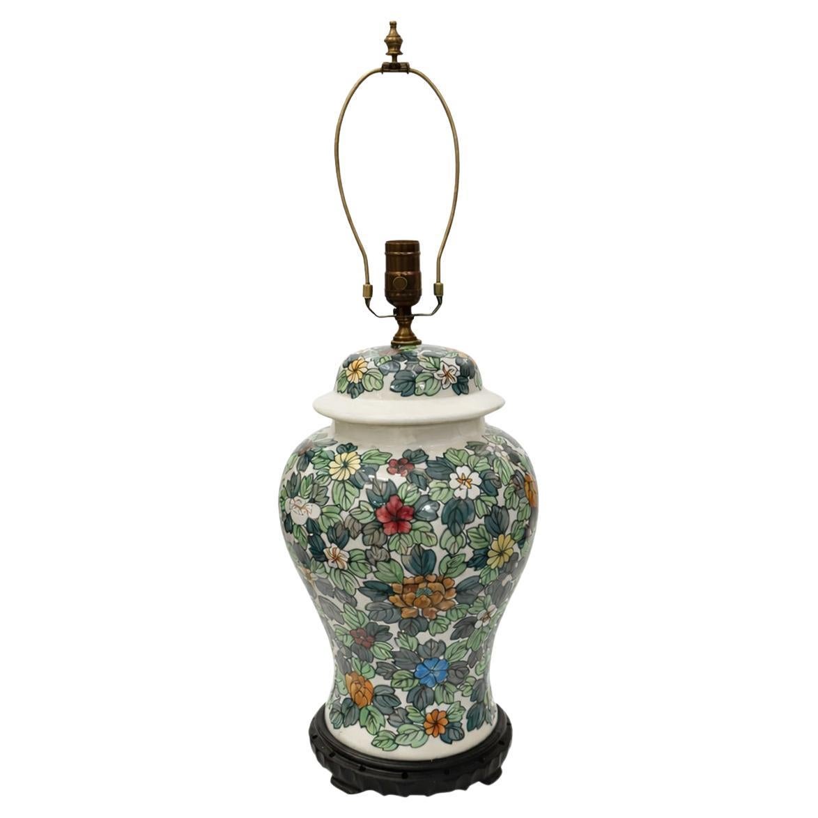 Floral Porcelain Lamp