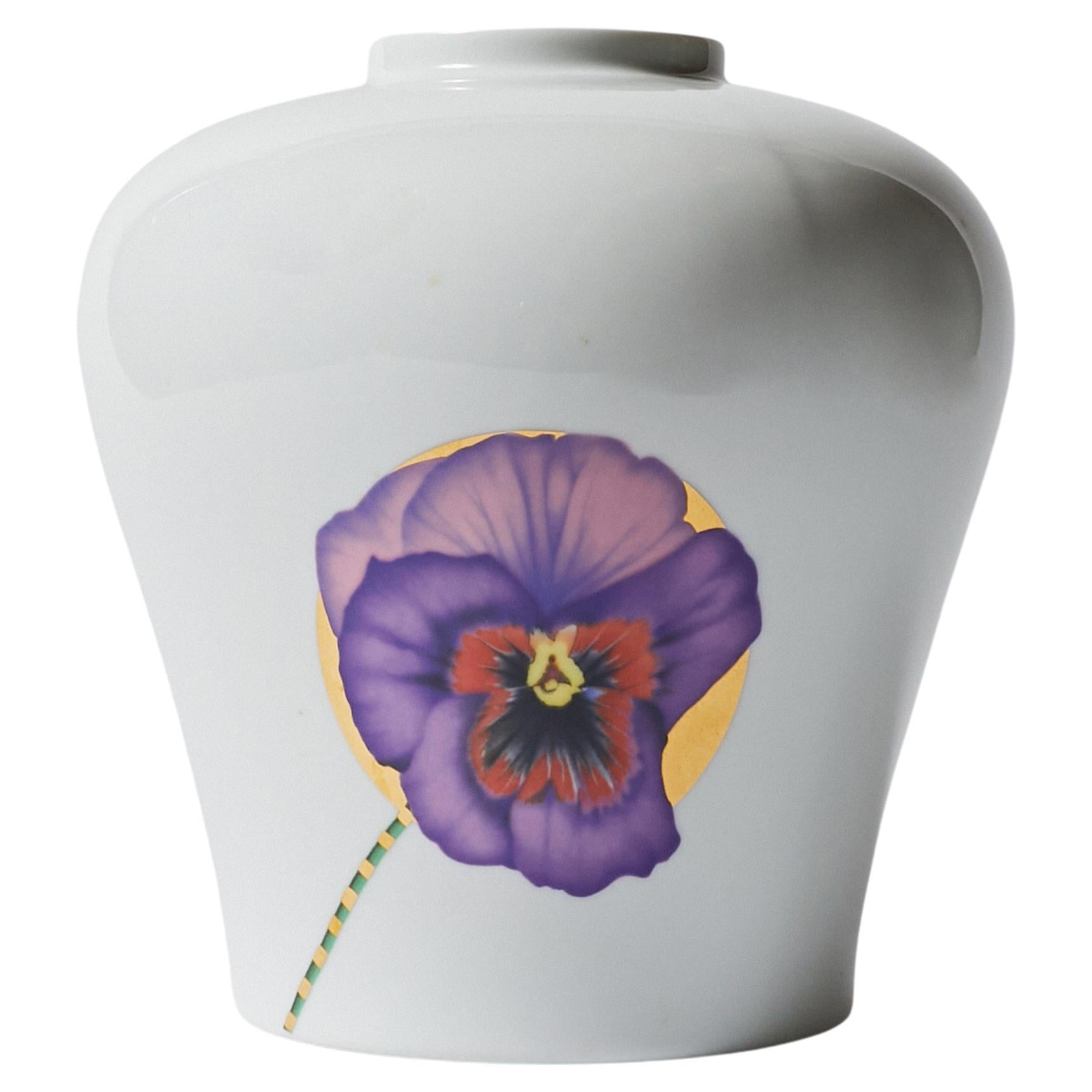 Floral Porcelain Vase by Rosenthal For Sale