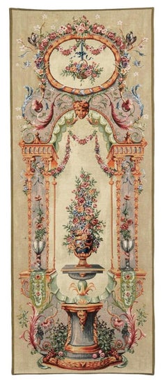 Floral Portiere Loom Woven Tapestry - 6'4" x 2'5"