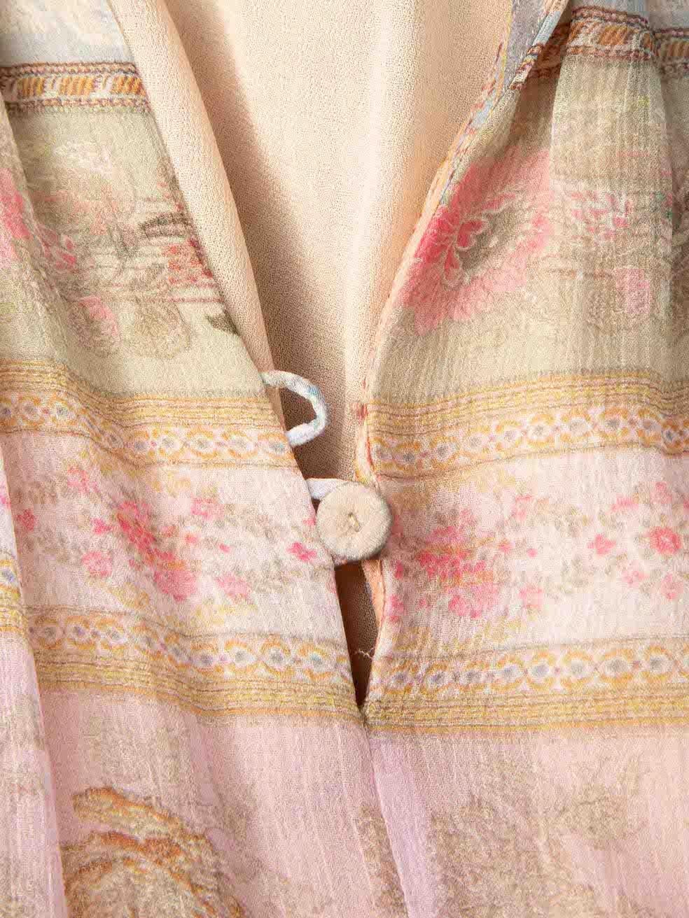 Blumendruck Chiffon ärmelloses Minikleid Größe S Damen im Angebot