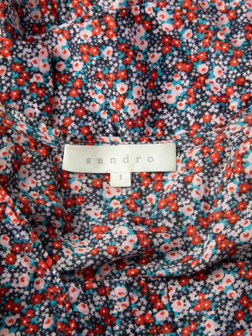Floral Print Ruffle Tank Top Size S In Good Condition For Sale In London, GB