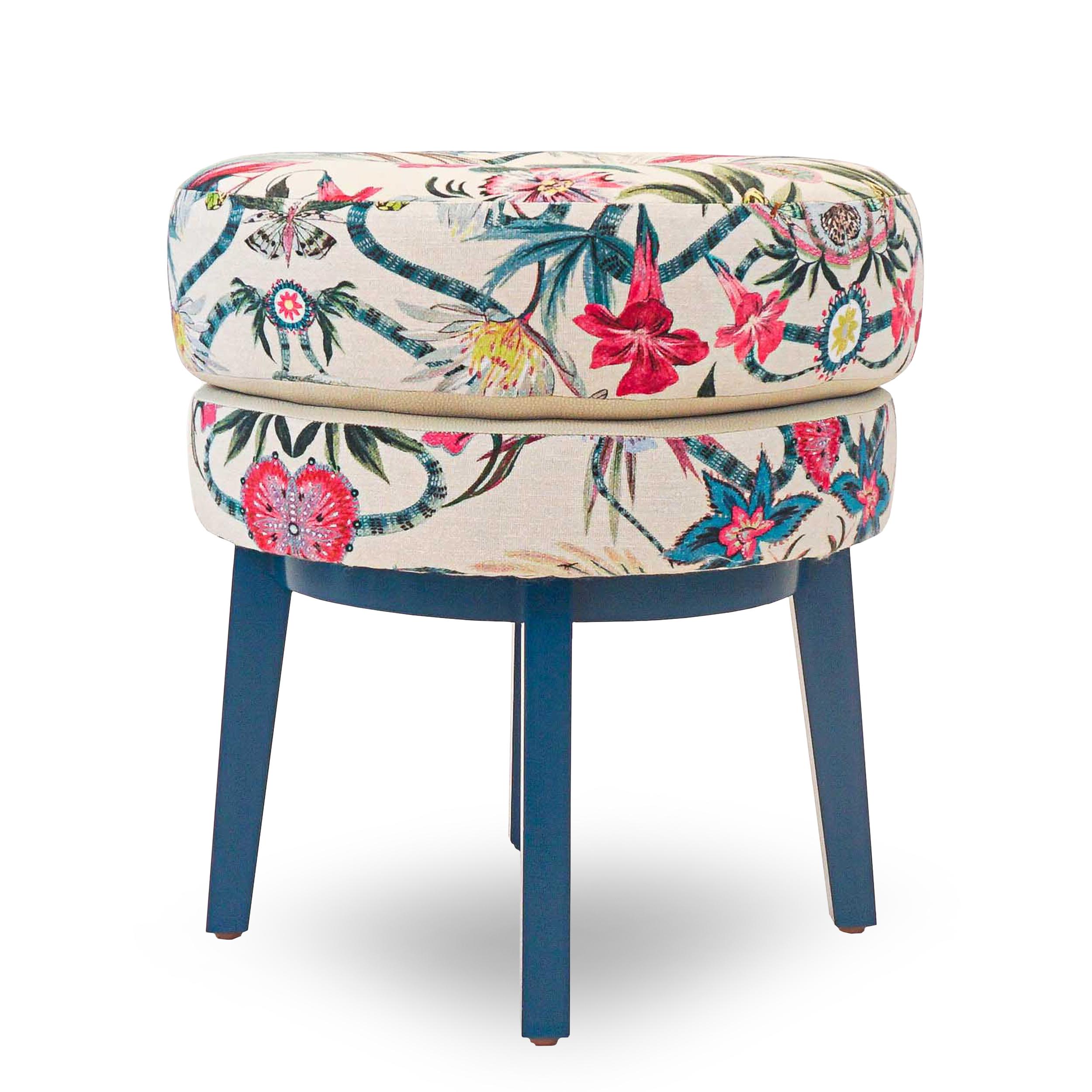 small upholstered stool
