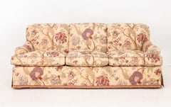 Floral Print Upholstered Three-Seat Sofa