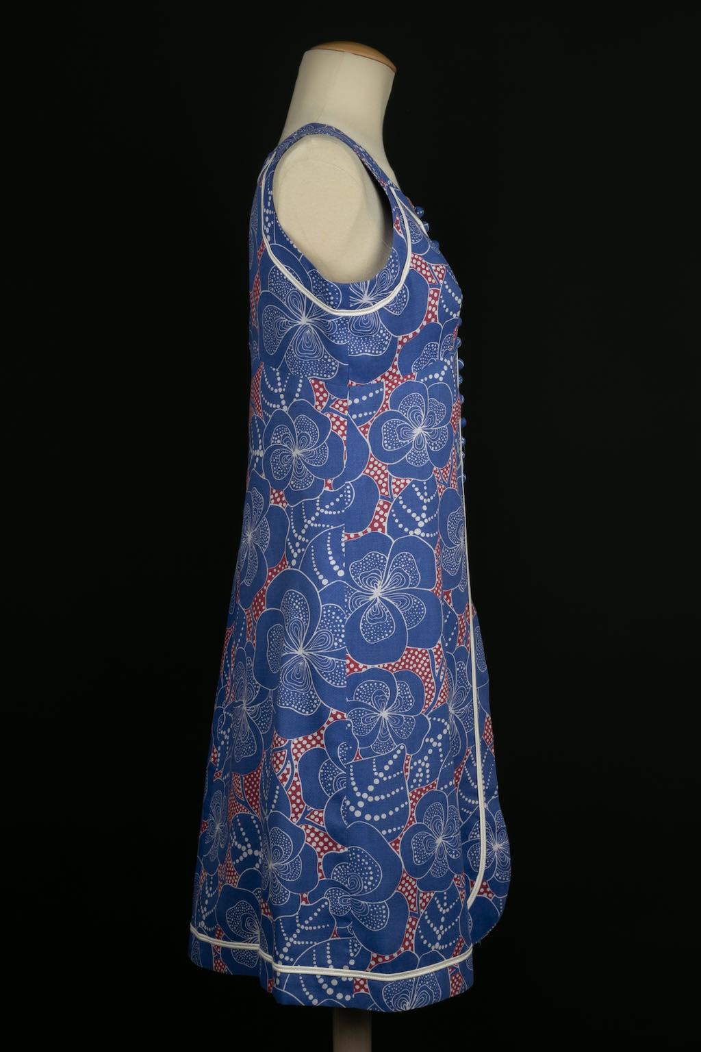 Set aus Oberteil und Shorts aus Baumwolle mit Blumendruck, 1960er Jahre im Angebot 6