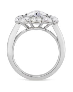 Floral Rose Cut Diamond Ring, 3.20 Carat