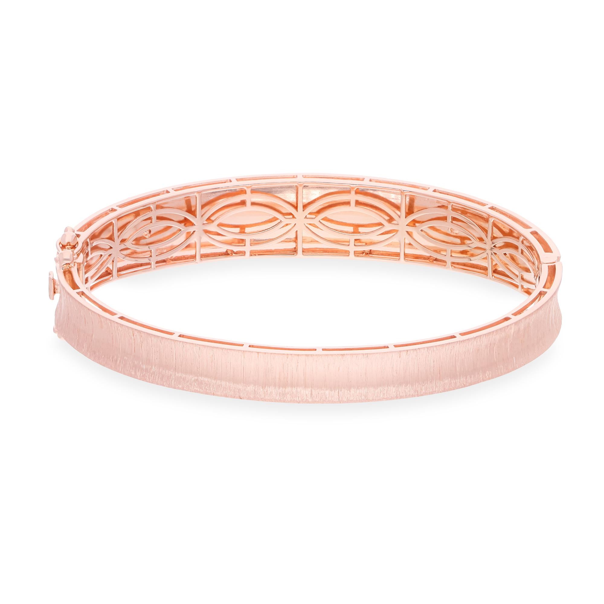 Brazalete de diamantes Floral talla brillante redonda SI/H 1,03 qt Oro rosa de 18 quilates en Nuevo estado para la venta en Diera, Dubai