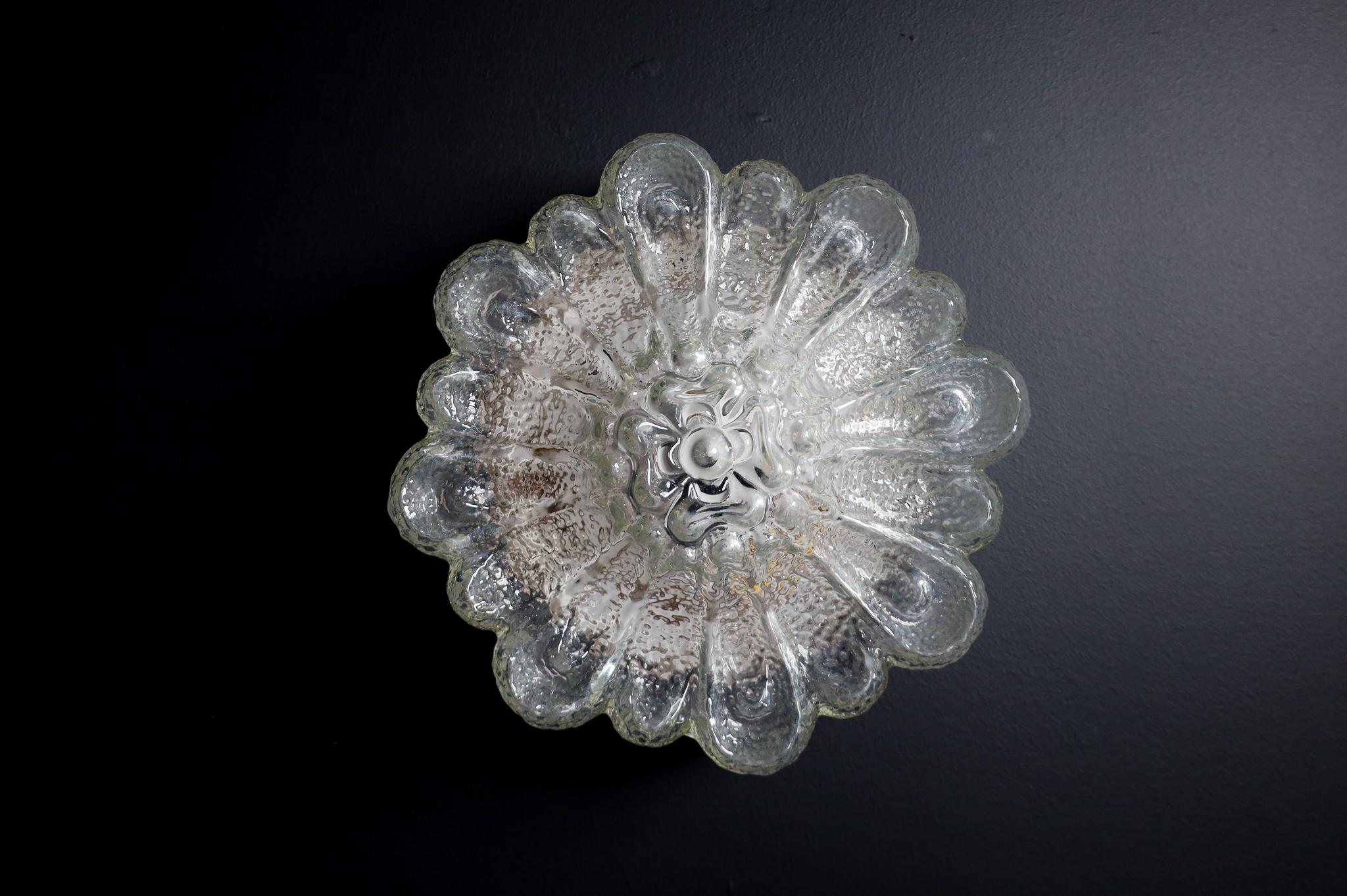 20th Century Floral Shape Flush Mount or Wall Light Germany 1960s