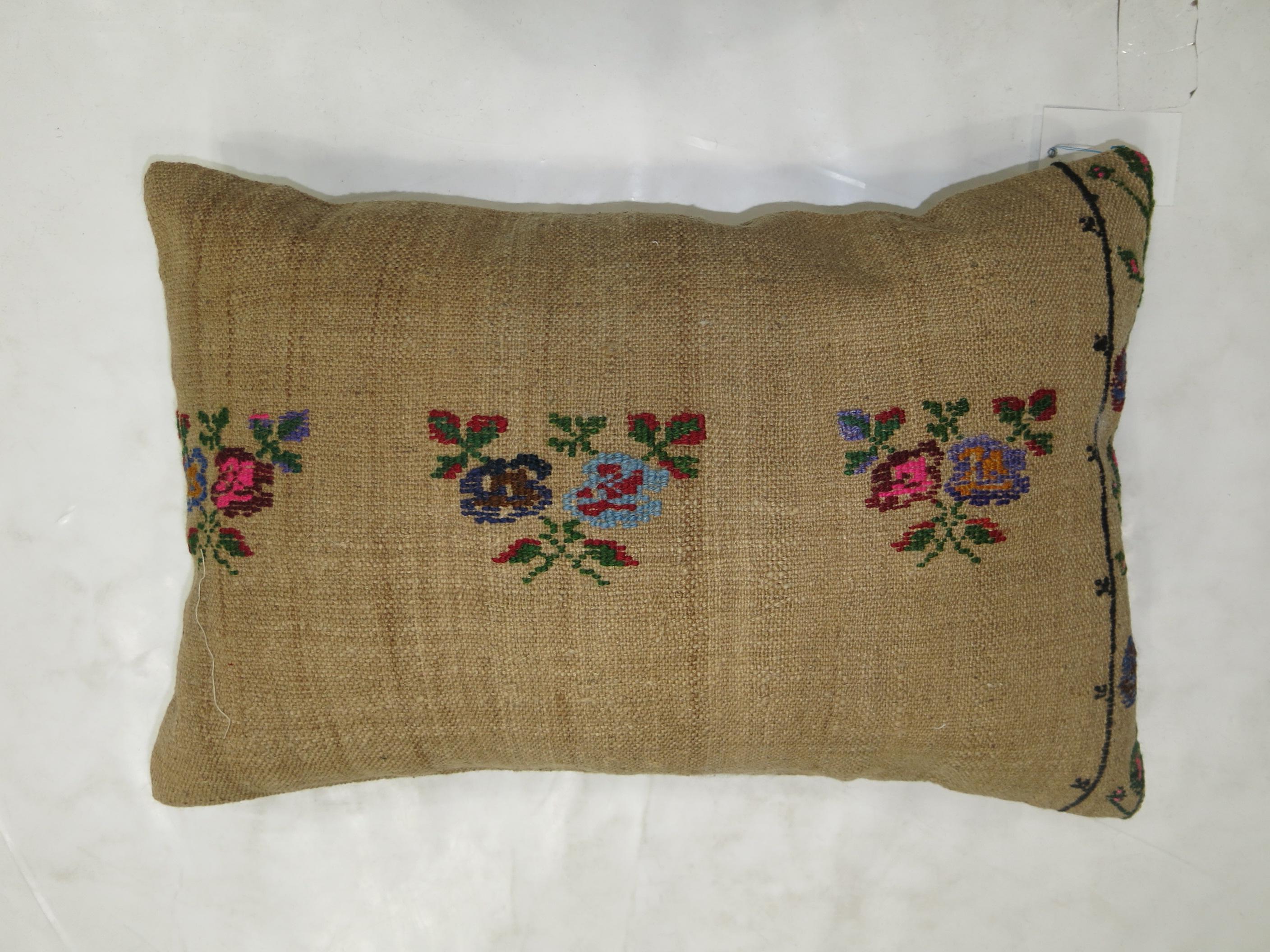 Rococo Revival Floral Souf Turkish Pillow For Sale