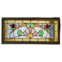 Vitrail à motifs floraux 18" x 41"