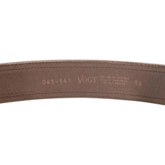Floral Sterling Buckle on Vogt Belt