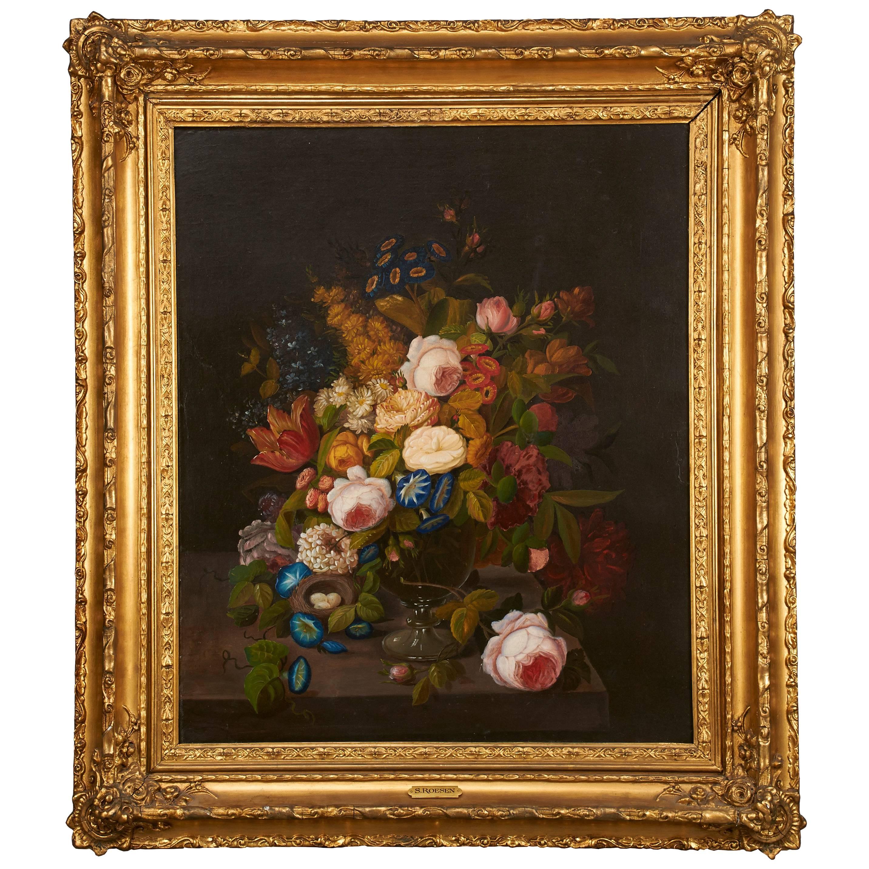 Floral Still Life by Severin Roesen For Sale