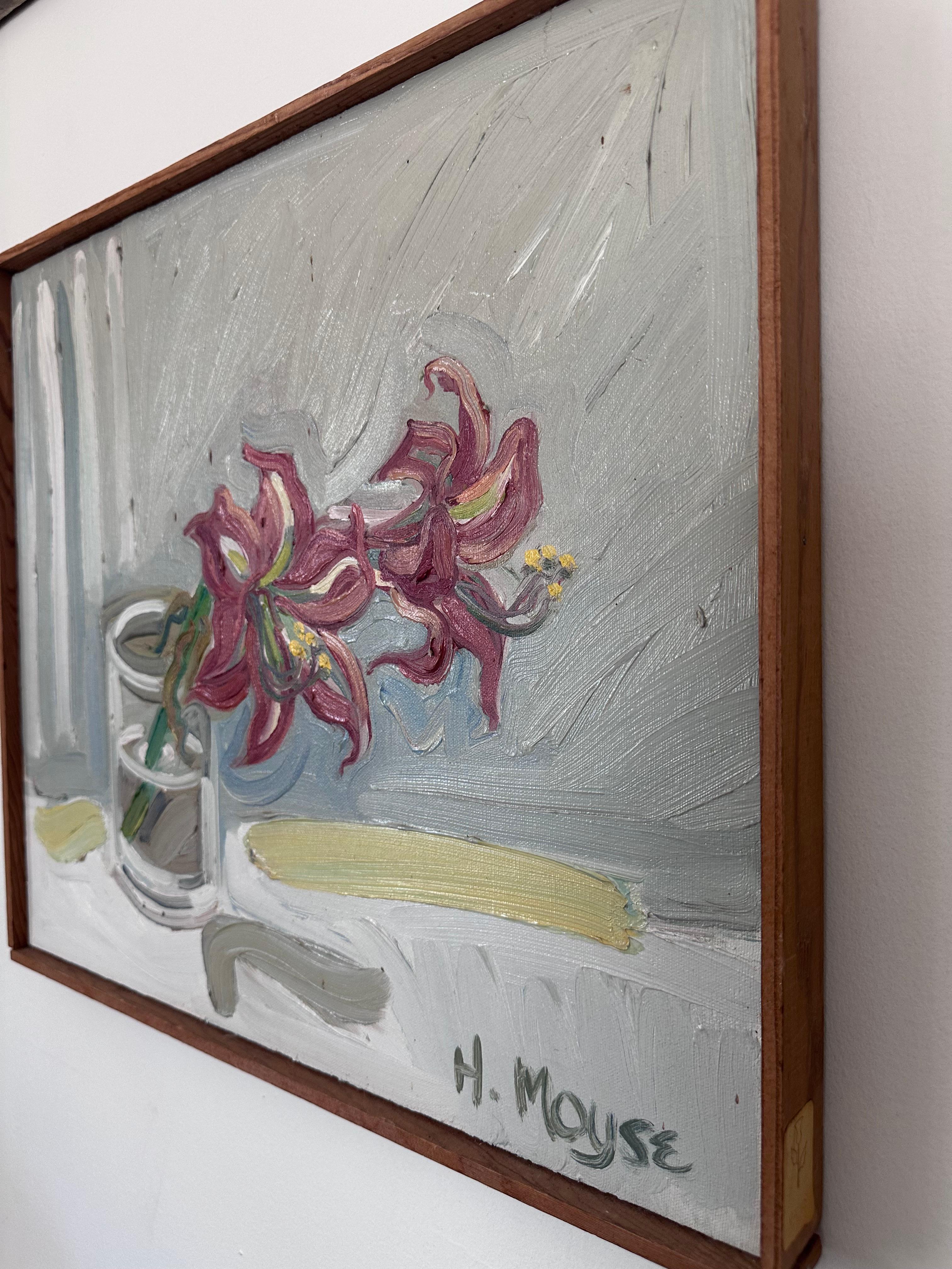 Nature morte florale Fleurs dans un vase par Helene Moyse Artiste de Louisiane Bon état - En vente à Baton Rouge, LA