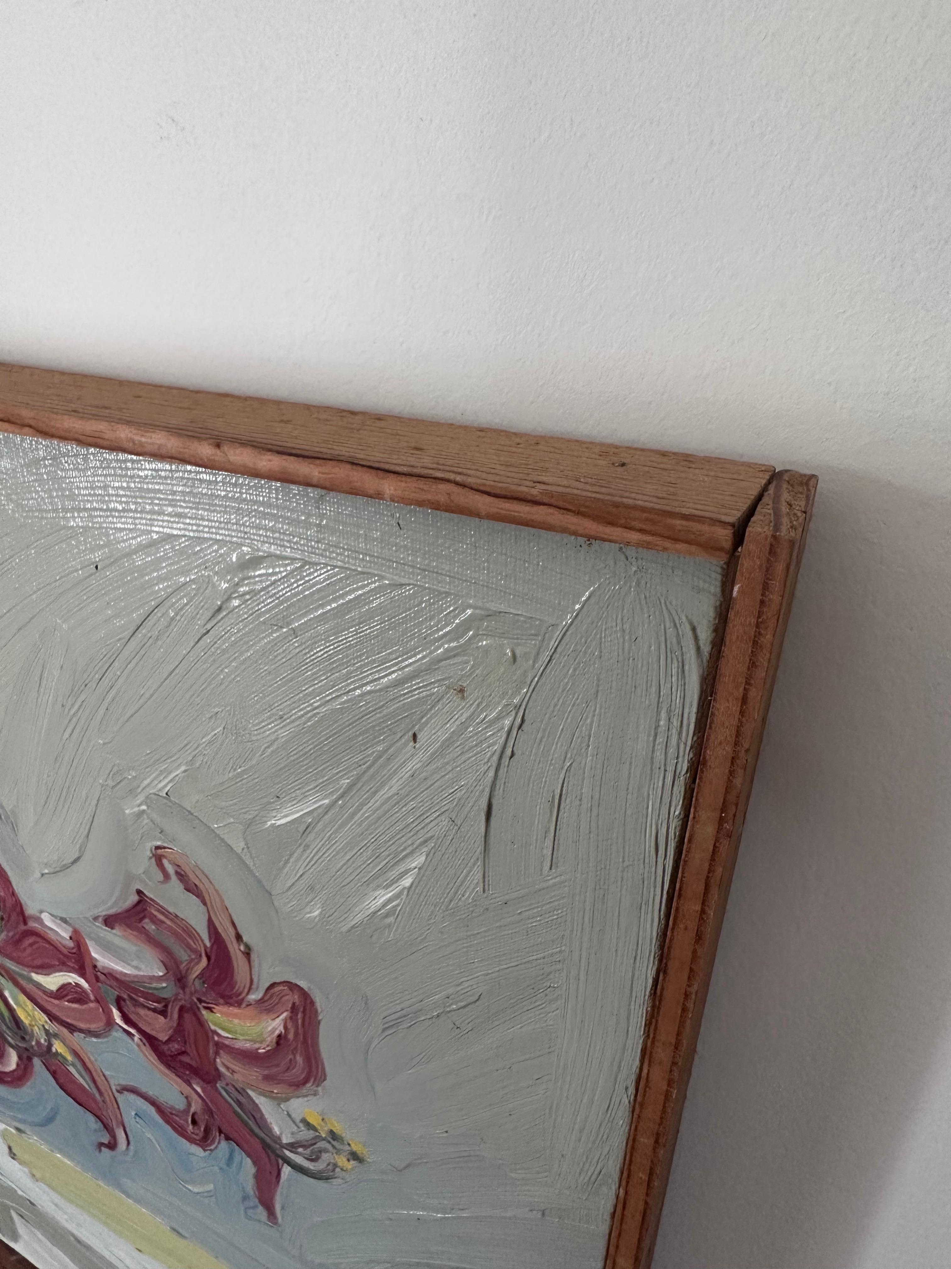 20ième siècle Nature morte florale Fleurs dans un vase par Helene Moyse Artiste de Louisiane en vente