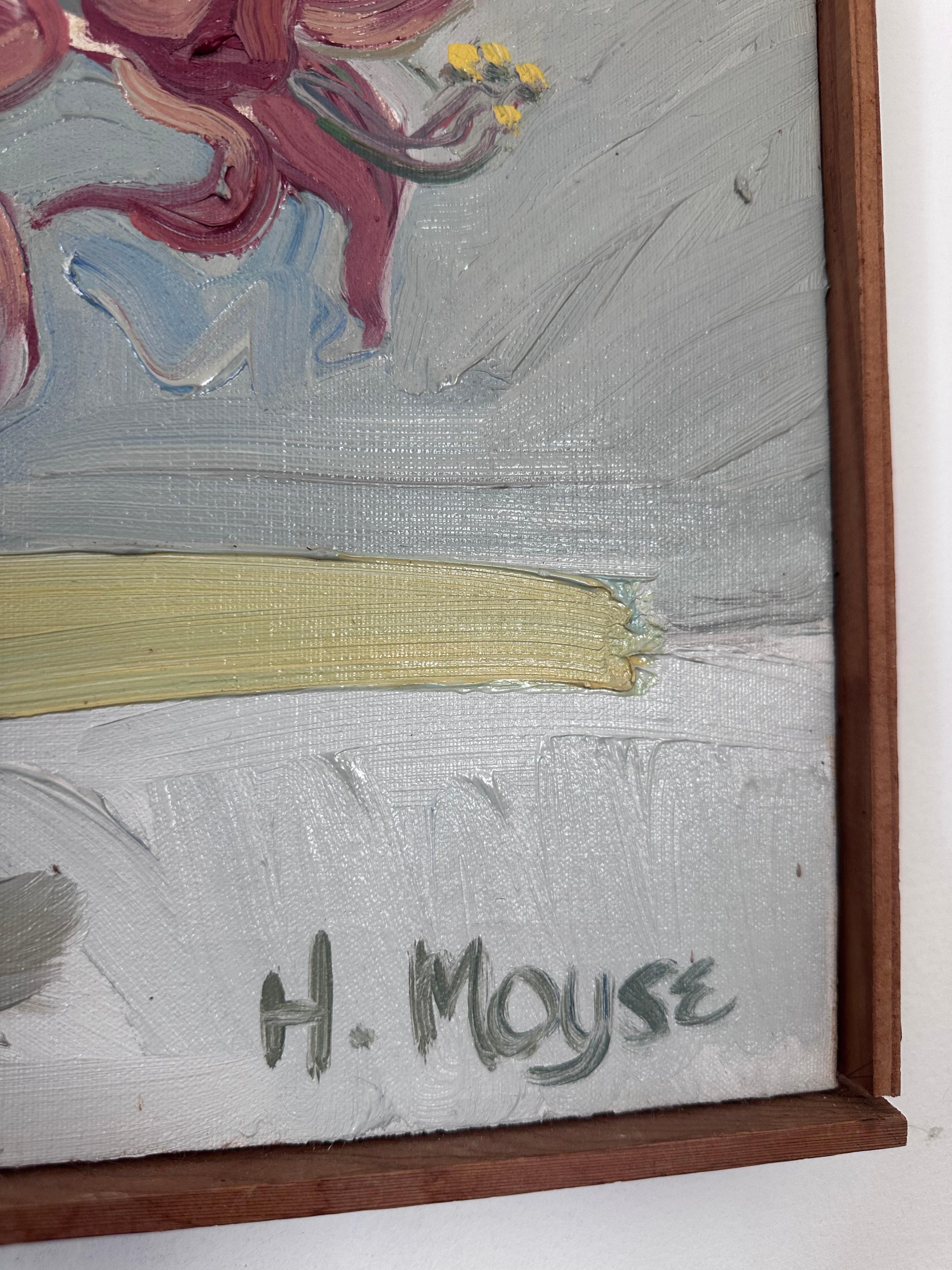 Nature morte florale Fleurs dans un vase par Helene Moyse Artiste de Louisiane en vente 2